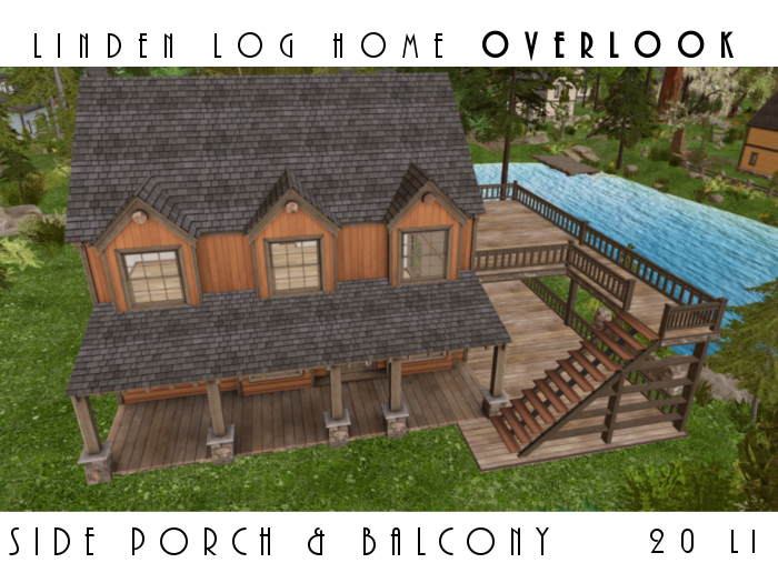 [Wears & Wares] Overlook Side Porch & Balcony - 20 prims