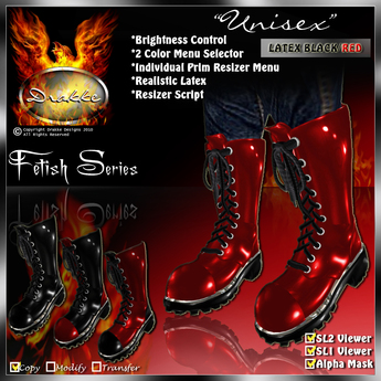 red knee high combat boots