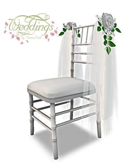 White Flower Wedding Chair - COPY & MOD