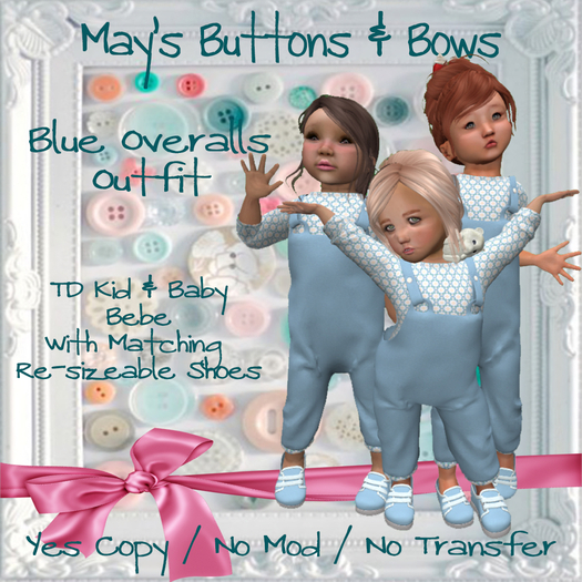 MBB * Blue Overalls Outfit (Fitted TDB&Bebe)