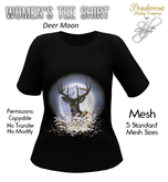 Women's Tee Shirt Deer Moon (Black)