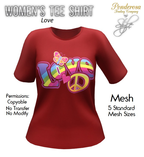 Women's Tee Shirt Love (Red)