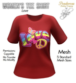 Women's Tee Shirt Love (Red)