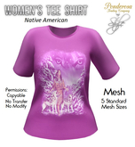 Women's Tee Shirt Native American (Pink)