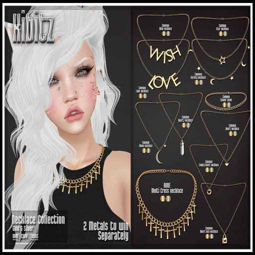 Kibitz - Multi cross necklace - gold RARE