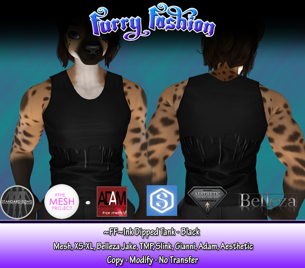 ~FF~ Ink Dipped Tank - Black