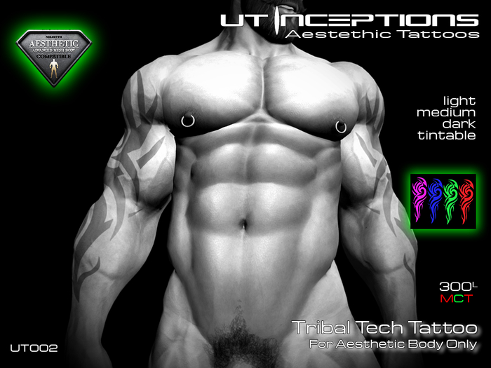 Tribal Tech Tintable Tattoo Aesthetic Delivery HUD (Wear Me)