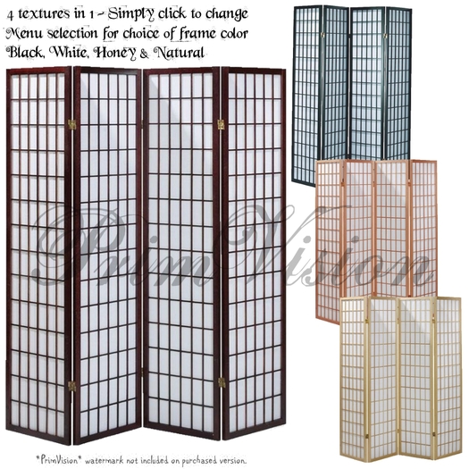 *PV* 4-Panel Tokyo Room Divider - 4 in 1!