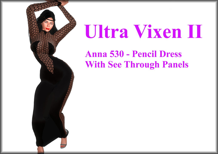 Ultra Vixen II - Anna 530 -Pencil Dress - transparent panels
