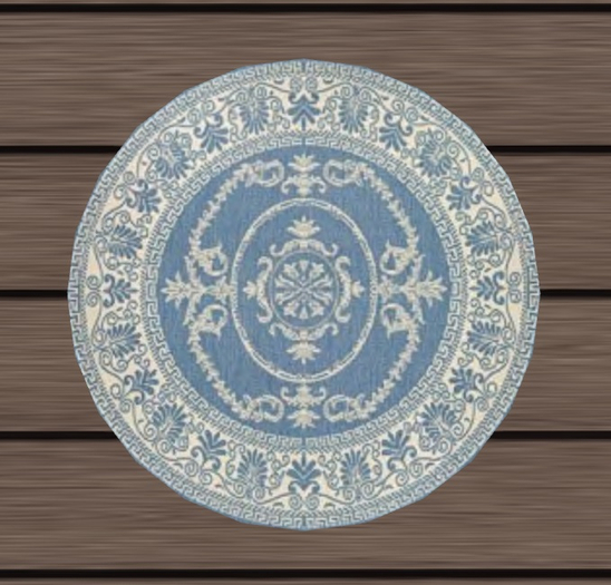 Blue antique Rug (Round)