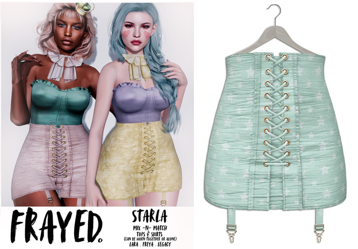 Frayed - Starla Skirt - Stars