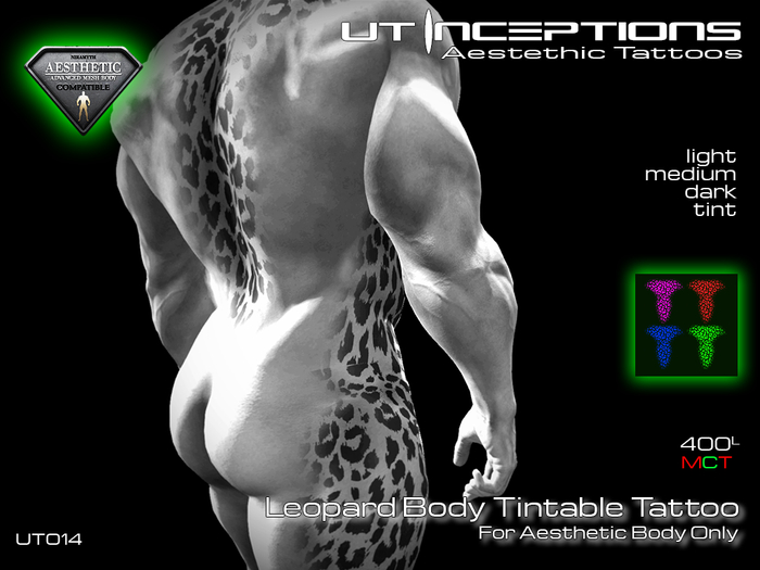 UT014 Leopard Body Tintable Tattoo Aesthetic