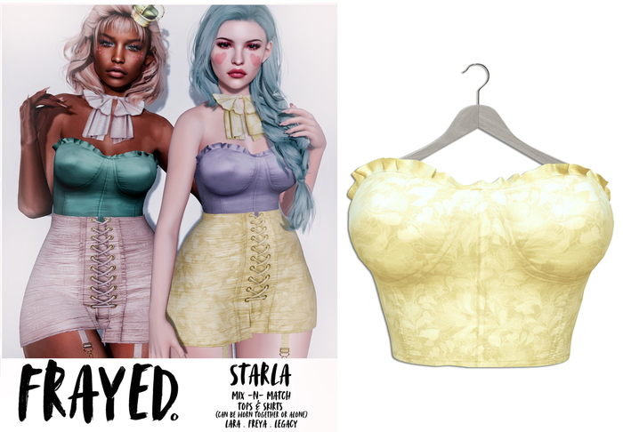 Frayed - Starla Top - Yellow