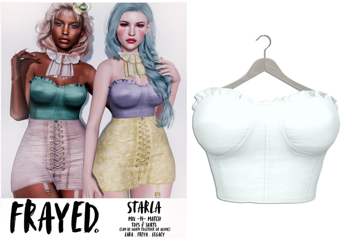 Frayed - Starla Top - White