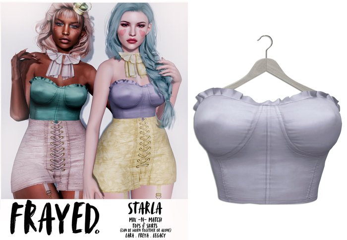 Frayed - Starla Top - Purple