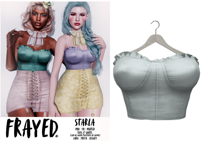 Frayed - Starla Top - Grey