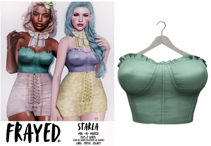 Frayed - Starla Top - Green