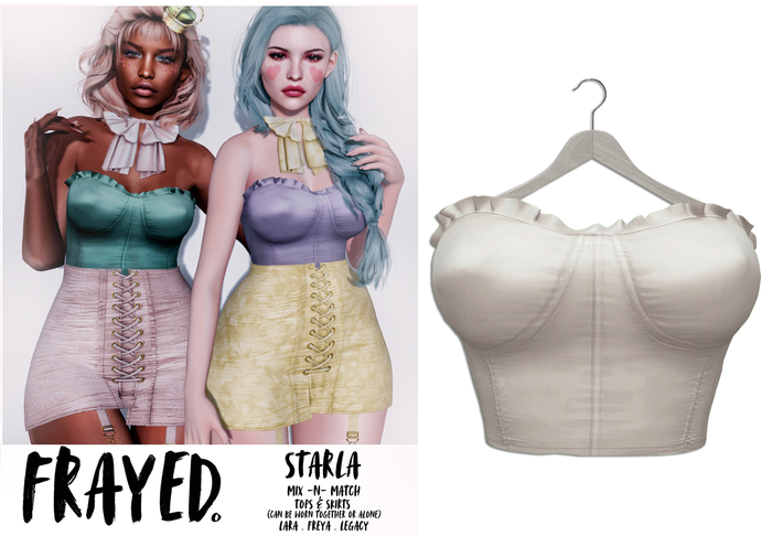 Frayed - Starla Top - Nude