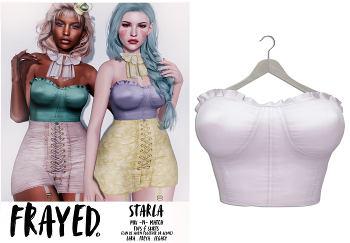 Frayed - Starla Top - Pink