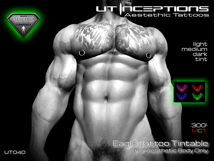 UT040 Eagle Chest Tattoo Aes Deliver Hud