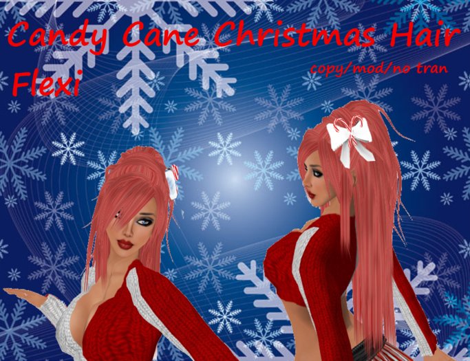 Candy Cane Christmas Hair