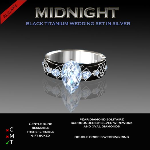 titanium solitaire ring