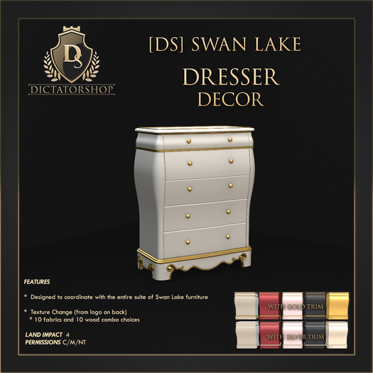 [Ds] SWAN LAKE Dresser DECOR