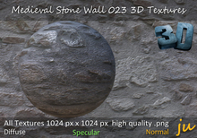 JU Medieval Stone Wall 023 3D Textures Full Perm