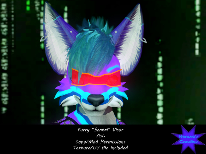 {KG} Furry "Sentai" Visor (boxed)