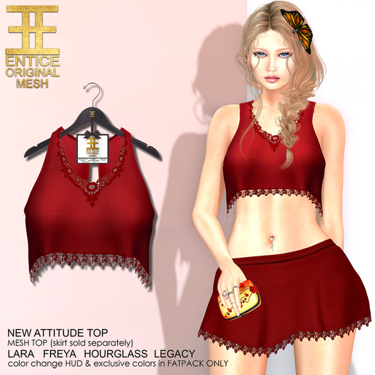 Entice - New Attitude Top - Red