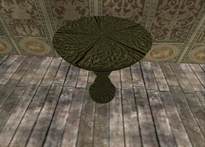 *D*D* Celtic Stone Table - Olive