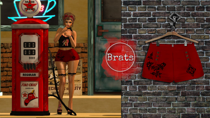 Brats - Short Vintage Rouge