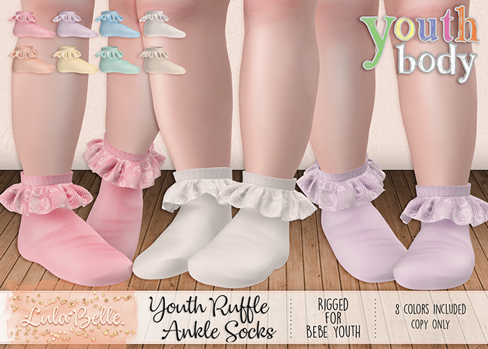 {Lula Belle} YOUTH Ruffle Ankle Socks [Boxed]