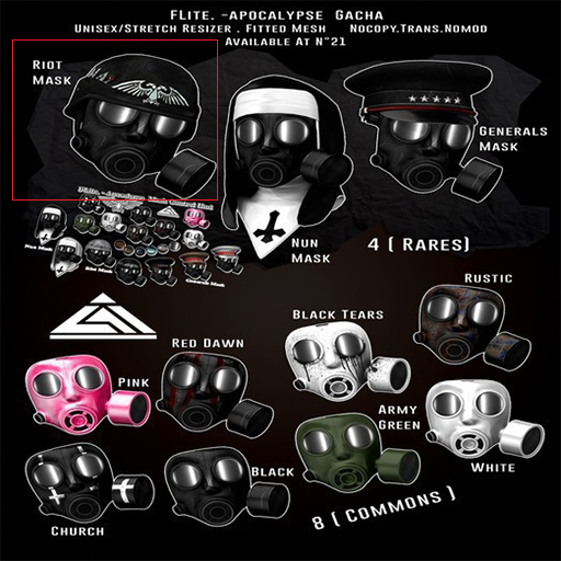 FLite.-Apocalypse Riot Mask RARE