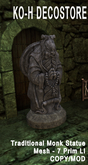 KO-H Traditional Monk Statue