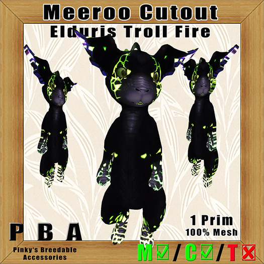 Meeroo Cutout Elduris Troll Fire