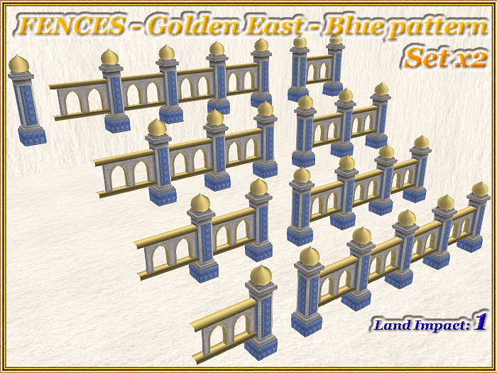 FENCES - Golden East - Blue pattern Set x2 (Full perm)