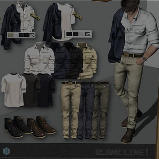 11-BlankLine hang on... pants-Gianni [Blue]