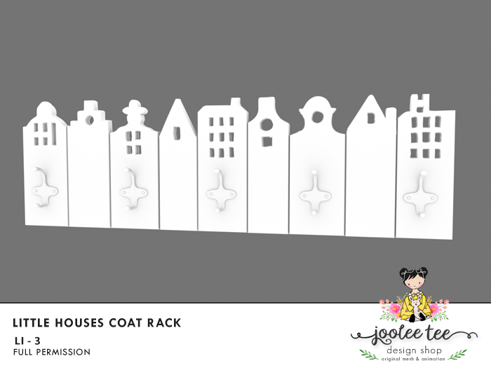 Joolee Tee Builders - Little Houses Coat Rack  