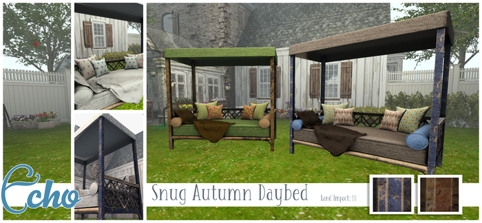 Echo - Snug Autumn - Daybed - [Blue+Lace] - Wear Me!