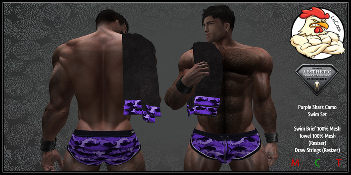 LeCock - AESTHETIC Purple Shark Camo Set