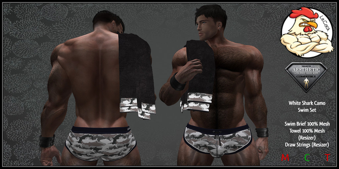 LeCock - AESTHETIC White Shark Camo Set