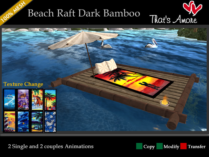 Beach Raft Dark Bamboo [ Gift ] - That's' Amore