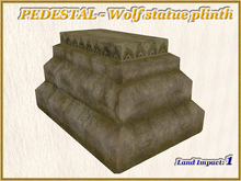 PEDESTAL - Wolf statue plinth (1 LI) (Full perm)