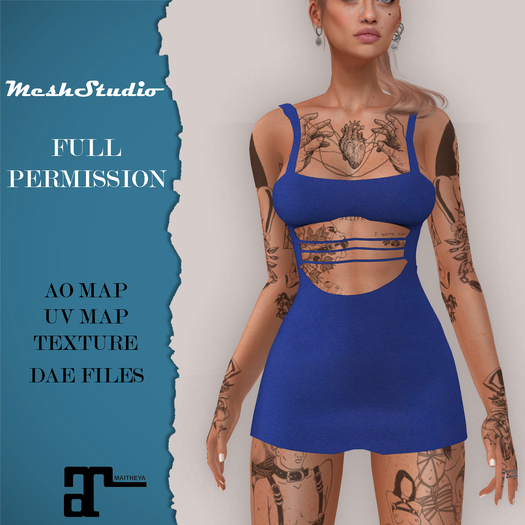 MeshSTUDIO - Cut Out Dress FULL PERMISSION OBJ/DAE