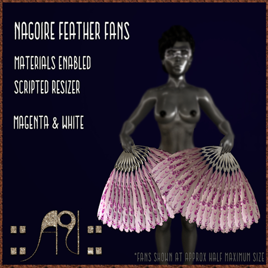 ::AU:: NAGOIRE FEATHER FANS - Magenta {ADD ME}