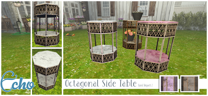 Echo - Snug Autumn - Octagonal Side Table - Style 4 