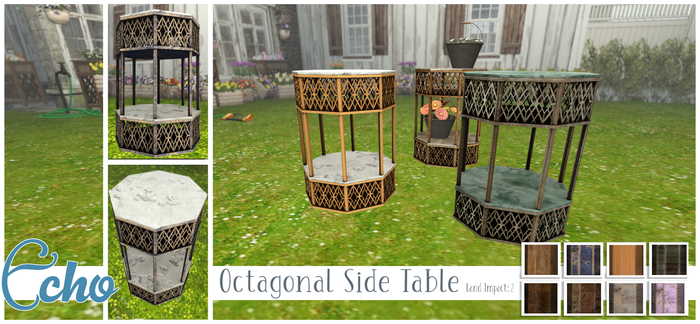 Echo - Snug Autumn - Octagonal Side Table - Fatpack