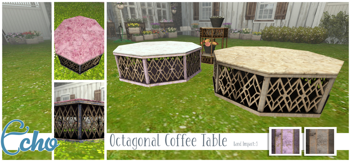 Echo - Snug Autumn - Octagonal Coffee Table - Style 4 - Box