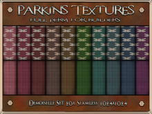 Parkins Textures - Demoiselle Set - 20x Full Perm Seamless 1024x1024 - Fabric, Textile, Cloth, Dragonfly, Check, Suit